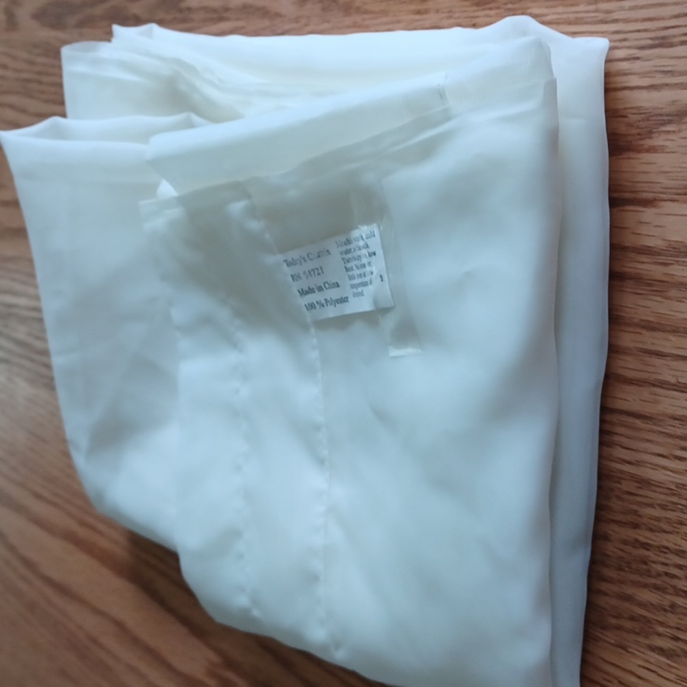 One panel off white sheer